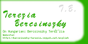 terezia bercsinszky business card